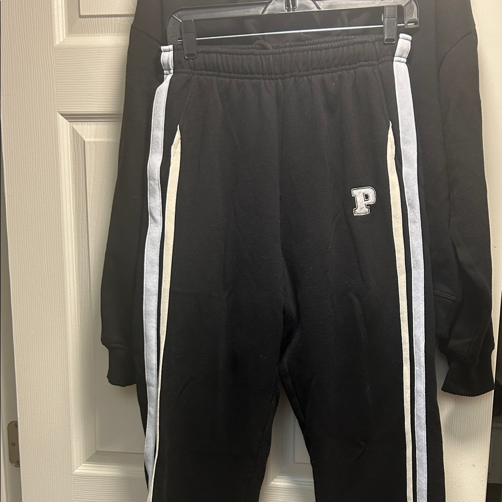 PINK Victoria's Secret Black Hoodie and Pants Set - Picture 3 of 6